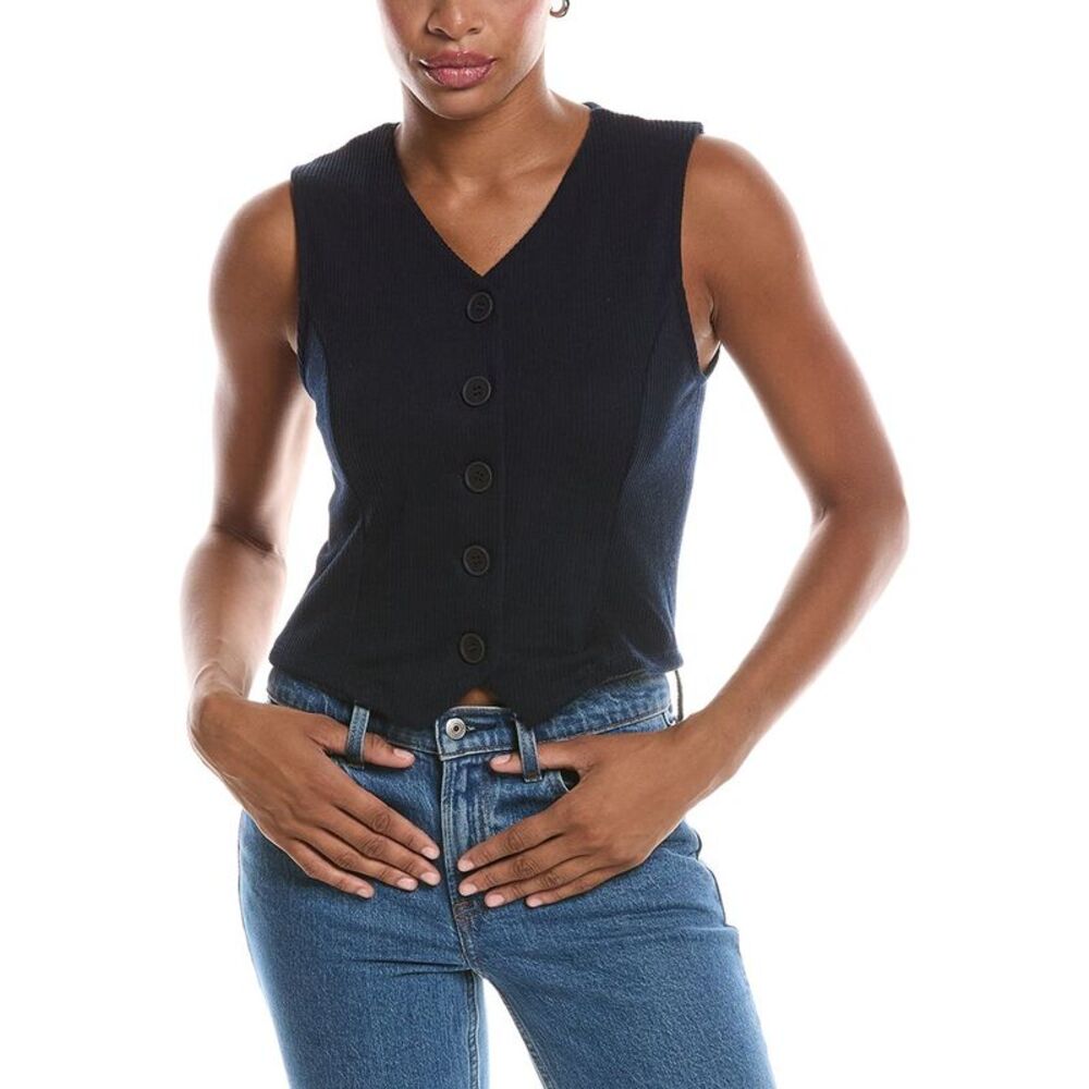 Knit Riot Womens  Sutton Soft Knit Vest, Navy